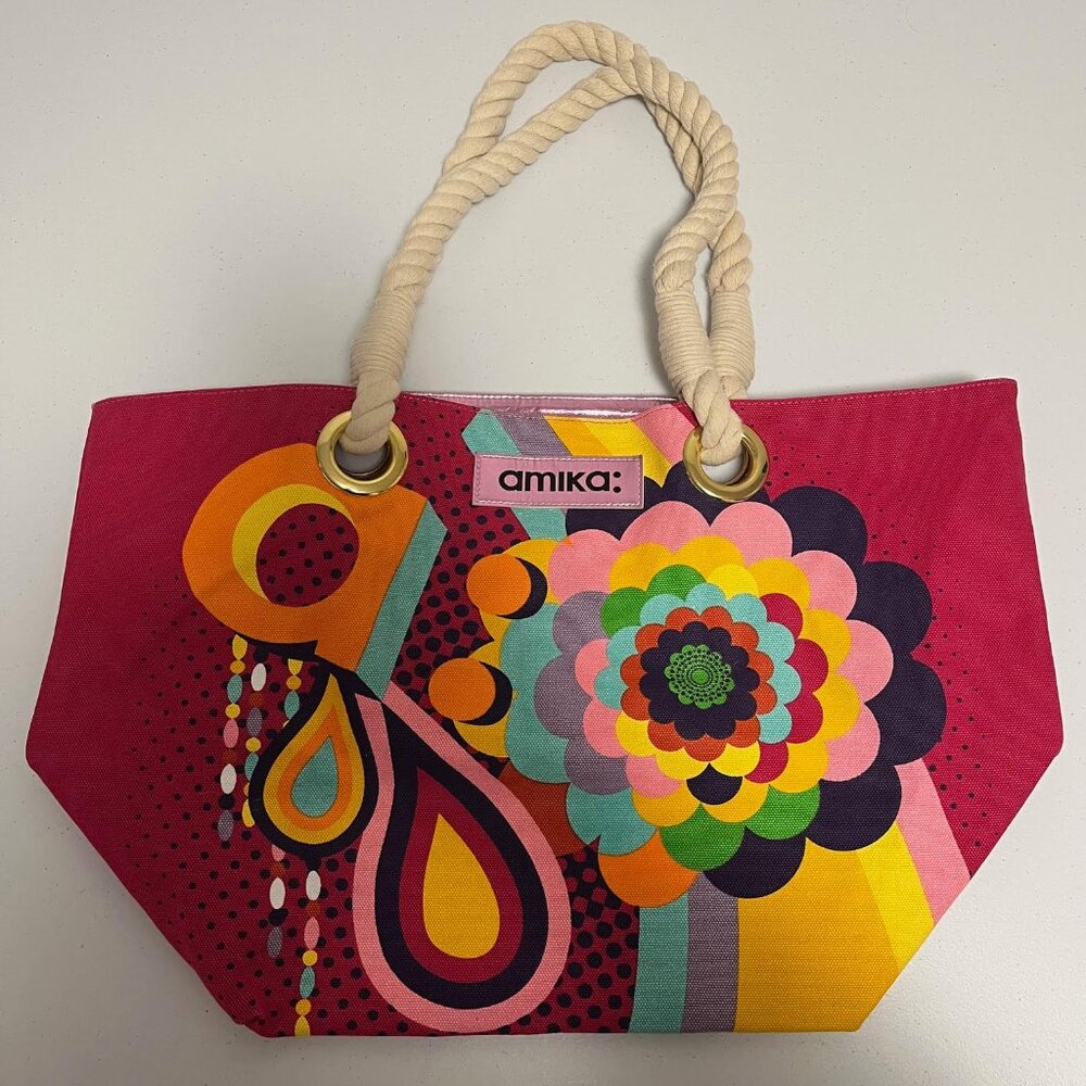 Amika Colorful Rope Tote Bag - Picture 3 of 14